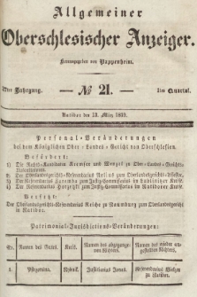 Allgemeiner Oberschlesischer Anzeiger : Blätter zur Besprechung und Förderung provinzieller Interessen zur Belehrung und Unterhaltung. 1839, nr 1840