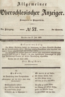 Allgemeiner Oberschlesischer Anzeiger : Blätter zur Besprechung und Förderung provinzieller Interessen zur Belehrung und Unterhaltung. 1839, nr 57