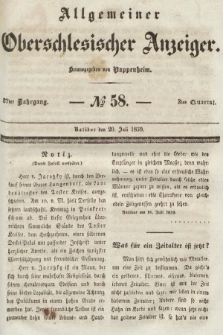 Allgemeiner Oberschlesischer Anzeiger : Blätter zur Besprechung und Förderung provinzieller Interessen zur Belehrung und Unterhaltung. 1839, nr 58