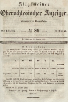 Allgemeiner Oberschlesischer Anzeiger : Blätter zur Besprechung und Förderung provinzieller Interessen zur Belehrung und Unterhaltung. 1839, nr 86