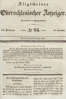 Allgemeiner Oberschlesischer Anzeiger : Blätter zur Besprechung und Förderung provinzieller Interessen zur Belehrung und Unterhaltung. 1839, nr 94