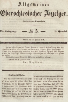 Allgemeiner Oberschlesischer Anzeiger : Blätter zur Besprechung und Förderung provinzieller Interessen zur Belehrung und Unterhaltung. 1840, nr 5