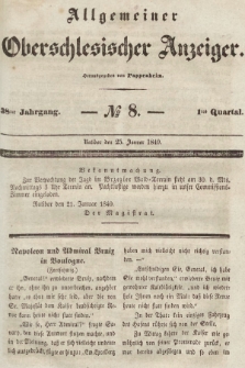 Allgemeiner Oberschlesischer Anzeiger : Blätter zur Besprechung und Förderung provinzieller Interessen zur Belehrung und Unterhaltung. 1840, nr 8