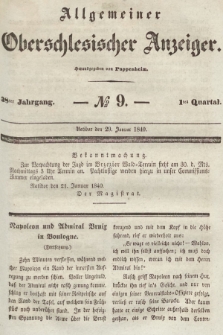 Allgemeiner Oberschlesischer Anzeiger : Blätter zur Besprechung und Förderung provinzieller Interessen zur Belehrung und Unterhaltung. 1840, nr 9