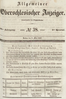 Allgemeiner Oberschlesischer Anzeiger : Blätter zur Besprechung und Förderung provinzieller Interessen zur Belehrung und Unterhaltung. 1840, nr 38