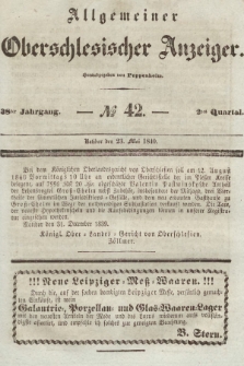 Allgemeiner Oberschlesischer Anzeiger : Blätter zur Besprechung und Förderung provinzieller Interessen zur Belehrung und Unterhaltung. 1840, nr 42