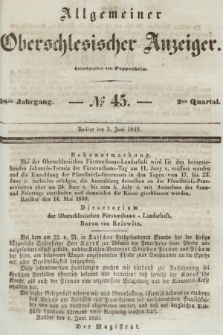 Allgemeiner Oberschlesischer Anzeiger : Blätter zur Besprechung und Förderung provinzieller Interessen zur Belehrung und Unterhaltung. 1840, nr 45