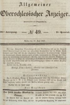 Allgemeiner Oberschlesischer Anzeiger : Blätter zur Besprechung und Förderung provinzieller Interessen zur Belehrung und Unterhaltung. 1840, nr 49