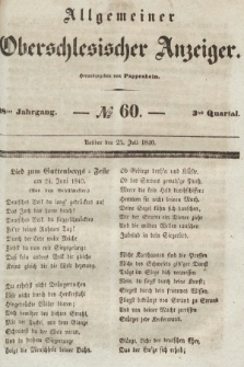 Allgemeiner Oberschlesischer Anzeiger : Blätter zur Besprechung und Förderung provinzieller Interessen zur Belehrung und Unterhaltung. 1840, nr 60