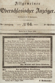 Allgemeiner Oberschlesischer Anzeiger : Blätter zur Besprechung und Förderung provinzieller Interessen zur Belehrung und Unterhaltung. 1840, nr 64