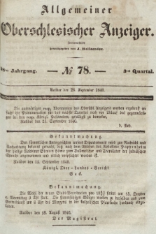 Allgemeiner Oberschlesischer Anzeiger : Blätter zur Besprechung und Förderung provinzieller Interessen zur Belehrung und Unterhaltung. 1840, nr 78