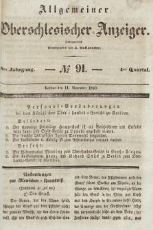 Allgemeiner Oberschlesischer Anzeiger : Blätter zur Besprechung und Förderung provinzieller Interessen zur Belehrung und Unterhaltung. 1840, nr 91