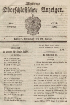 Allgemeiner Oberschlesischer Anzeiger : Blätter zur Besprechung und Förderung provinzieller Interessen zur Belehrung und Unterhaltung. 1848, nr 6