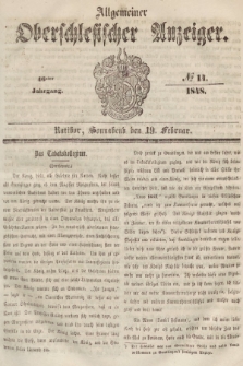 Allgemeiner Oberschlesischer Anzeiger : Blätter zur Besprechung und Förderung provinzieller Interessen zur Belehrung und Unterhaltung. 1848, nr 14