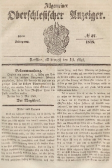 Allgemeiner Oberschlesischer Anzeiger : Blätter zur Besprechung und Förderung provinzieller Interessen zur Belehrung und Unterhaltung. 1848, nr 37