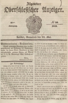Allgemeiner Oberschlesischer Anzeiger : Blätter zur Besprechung und Förderung provinzieller Interessen zur Belehrung und Unterhaltung. 1848, nr 40