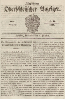 Allgemeiner Oberschlesischer Anzeiger : Blätter zur Besprechung und Förderung provinzieller Interessen zur Belehrung und Unterhaltung. 1848, nr 80