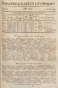 Dodatek do Gazety Lwowskiej : doniesienia urzędowe. 1828, nr 65