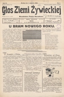 Głos Ziemi Żywieckiej : tygodnik społeczno-narodowy. 1930, nr 1