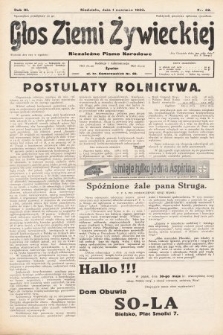 Głos Ziemi Żywieckiej : tygodnik społeczno-narodowy. 1930, nr 42