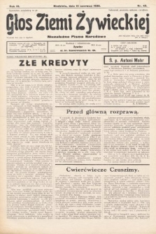 Głos Ziemi Żywieckiej : tygodnik społeczno-narodowy. 1930, nr 45