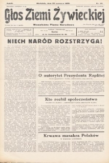 Głos Ziemi Żywieckiej : tygodnik społeczno-narodowy. 1930, nr 47