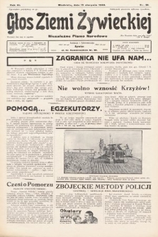 Głos Ziemi Żywieckiej : tygodnik społeczno-narodowy. 1930, nr 61