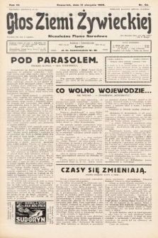 Głos Ziemi Żywieckiej : tygodnik społeczno-narodowy. 1930, nr 62