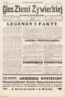 Głos Ziemi Żywieckiej : tygodnik społeczno-narodowy. 1930, nr 70