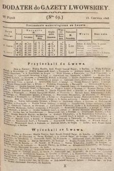 Dodatek do Gazety Lwowskiej : doniesienia urzędowe. 1828, nr 69
