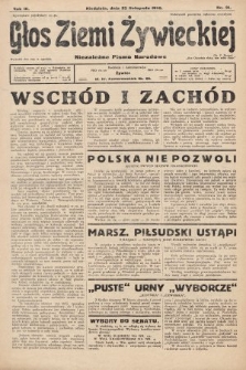 Głos Ziemi Żywieckiej : tygodnik społeczno-narodowy. 1930, nr 91