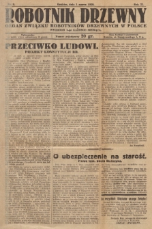 Robotnik Drzewny : organ Związku Robotników Drzewnych w Polsce. 1929, nr 3