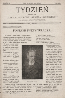 Tydzień : dodatek literacko-naukowy „Kurjera Lwowskiego”. 1905, nr 31
