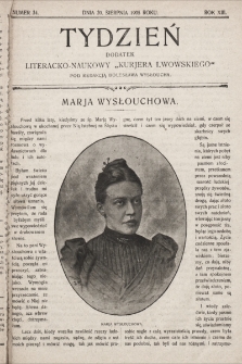 Tydzień : dodatek literacko-naukowy „Kurjera Lwowskiego”. 1905, nr 34
