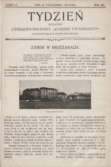 Tydzień : dodatek literacko-naukowy „Kurjera Lwowskiego”. 1905, nr 43