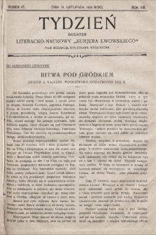 Tydzień : dodatek literacko-naukowy „Kurjera Lwowskiego”. 1905, nr 47