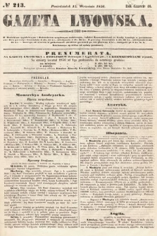 Gazeta Lwowska. 1856, nr 213