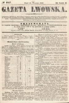 Gazeta Lwowska. 1856, nr 217