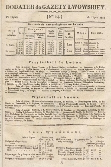 Dodatek do Gazety Lwowskiej : doniesienia urzędowe. 1828, nr 84