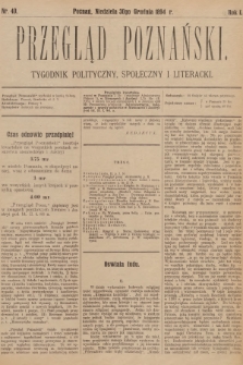 Przegląd Poznański : tygodnik polityczny, społeczny i literacki. 1894, nr 40