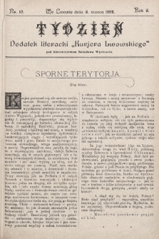 Tydzień : dodatek literacki „Kurjera Lwowskiego”. 1898, nr 10