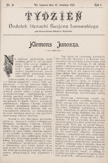 Tydzień : dodatek literacki „Kurjera Lwowskiego”. 1898, nr 15