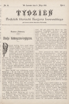 Tydzień : dodatek literacki „Kurjera Lwowskiego”. 1898, nr 19