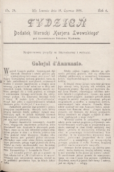 Tydzień : dodatek literacki „Kurjera Lwowskiego”. 1898, nr 25