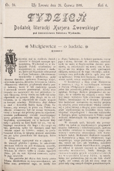 Tydzień : dodatek literacki „Kurjera Lwowskiego”. 1898, nr 26