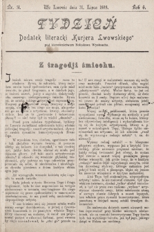 Tydzień : dodatek literacki „Kurjera Lwowskiego”. 1898, nr 31