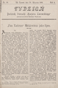 Tydzień : dodatek literacki „Kurjera Lwowskiego”. 1898, nr 39