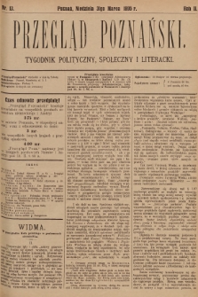 Przegląd Poznański : tygodnik polityczny, społeczny i literacki. 1895, nr 13