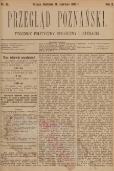 Przegląd Poznański : tygodnik polityczny, społeczny i literacki. 1895, nr 26