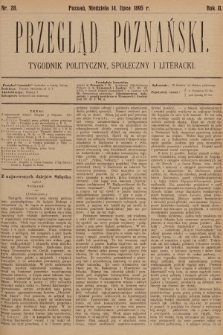 Przegląd Poznański : tygodnik polityczny, społeczny i literacki. 1895, nr 28